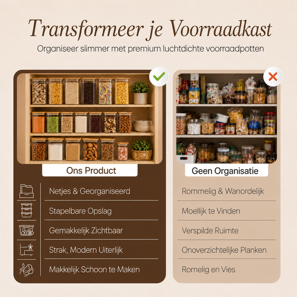 Voorraadpotten, set van 6 · 800 ml