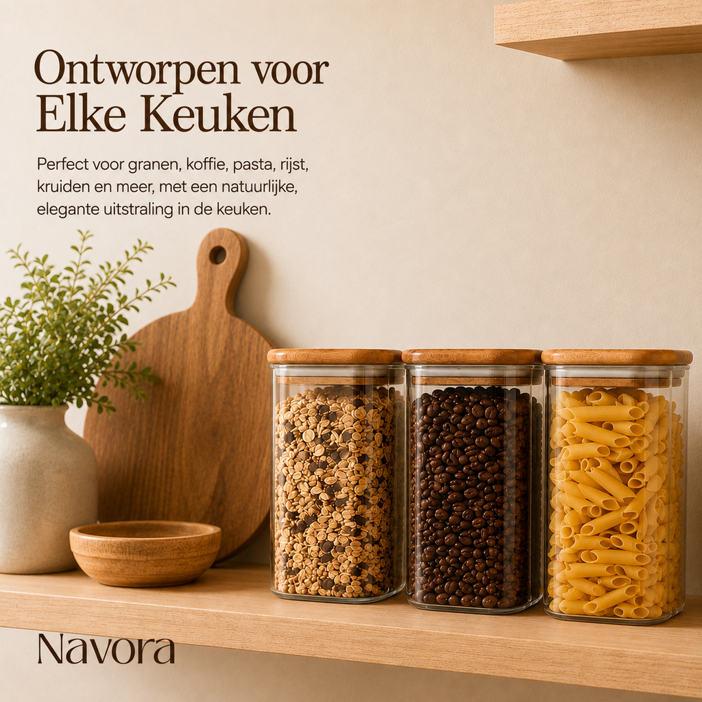 Voorraadpotten, set van 6 · 800 ml