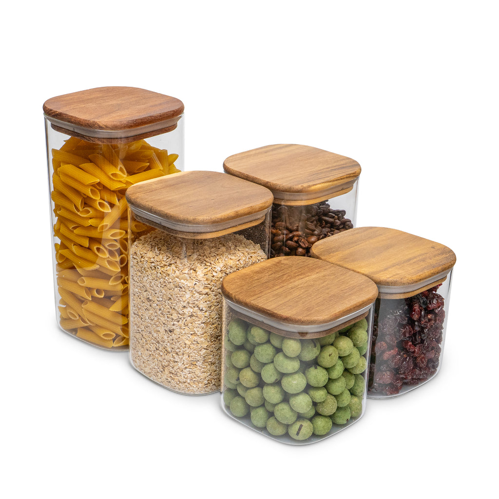 Voorraadpotten, set van 5 · verschillende maten