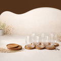 Latte macchiato glazen met onderzetters, set van 6 · 350 ml